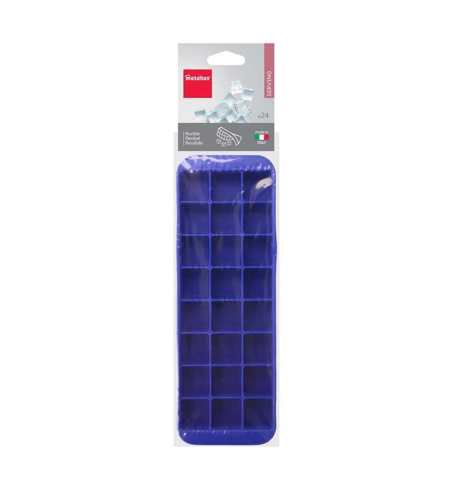 Eiswürfelbehälter 24 Eiswürfel 26x9cm - blau