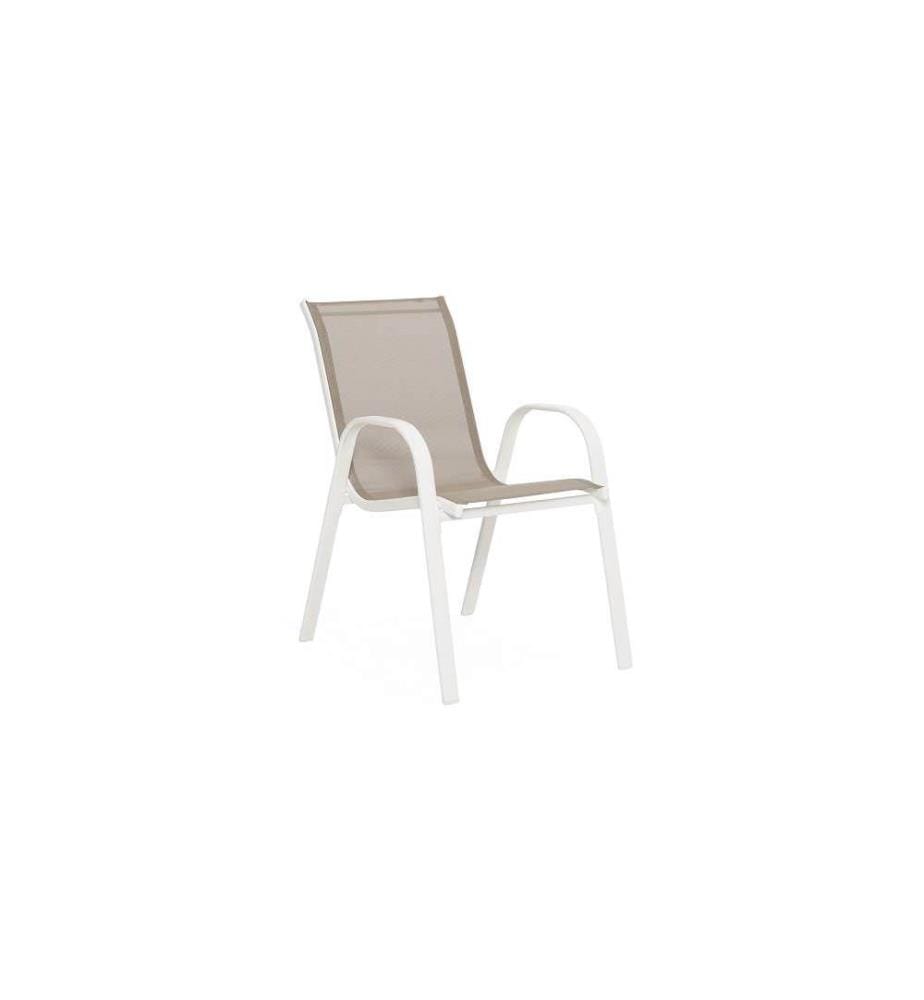 Gartenmöbel Minorca 8-Sitzer - Weiss und Beige