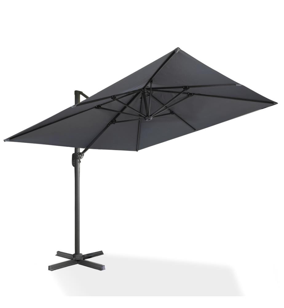 Parasol 360° Carré 3M avec Housse - Anthracite
