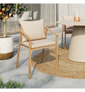 4er-Set Gartenstühlen Paros - Braun und Beige