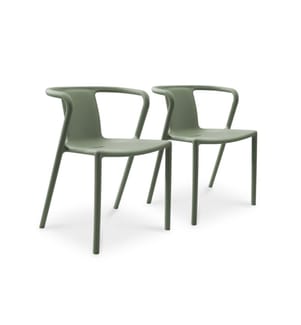 2er-Set Gartensessel Diego - Olive