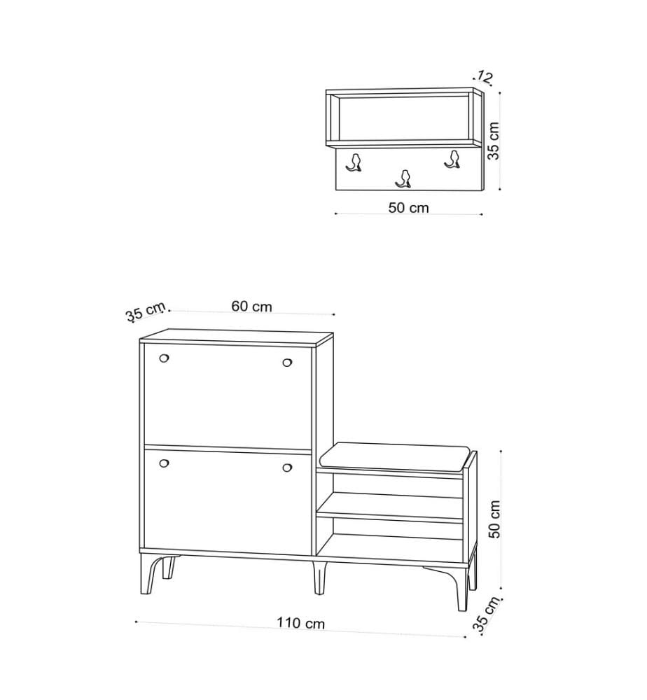 Schuhschrank – Eiche
