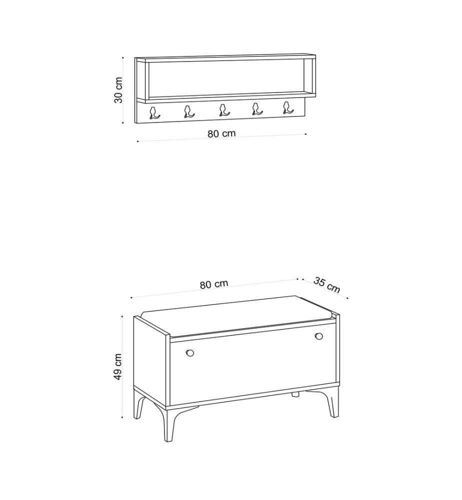 Schuhschrank – Eiche