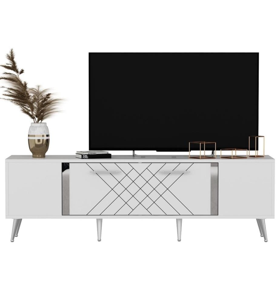 TV-Möbel – Weiss und Silber