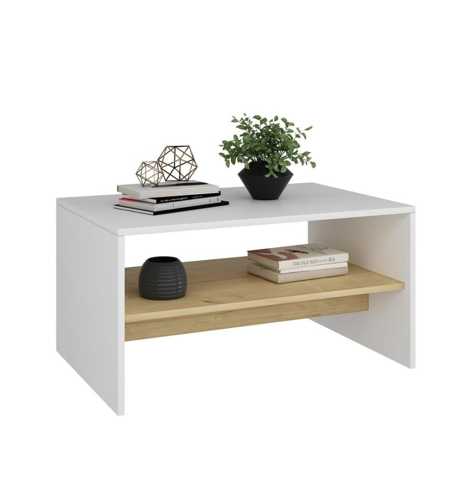 Couchtisch – Eiche in Saphirweiss