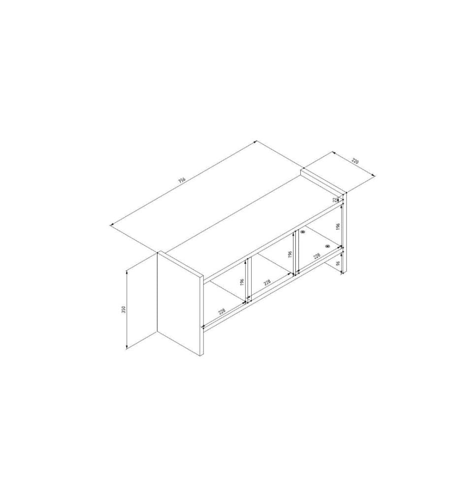 Wandgarderobe – Anthrazit