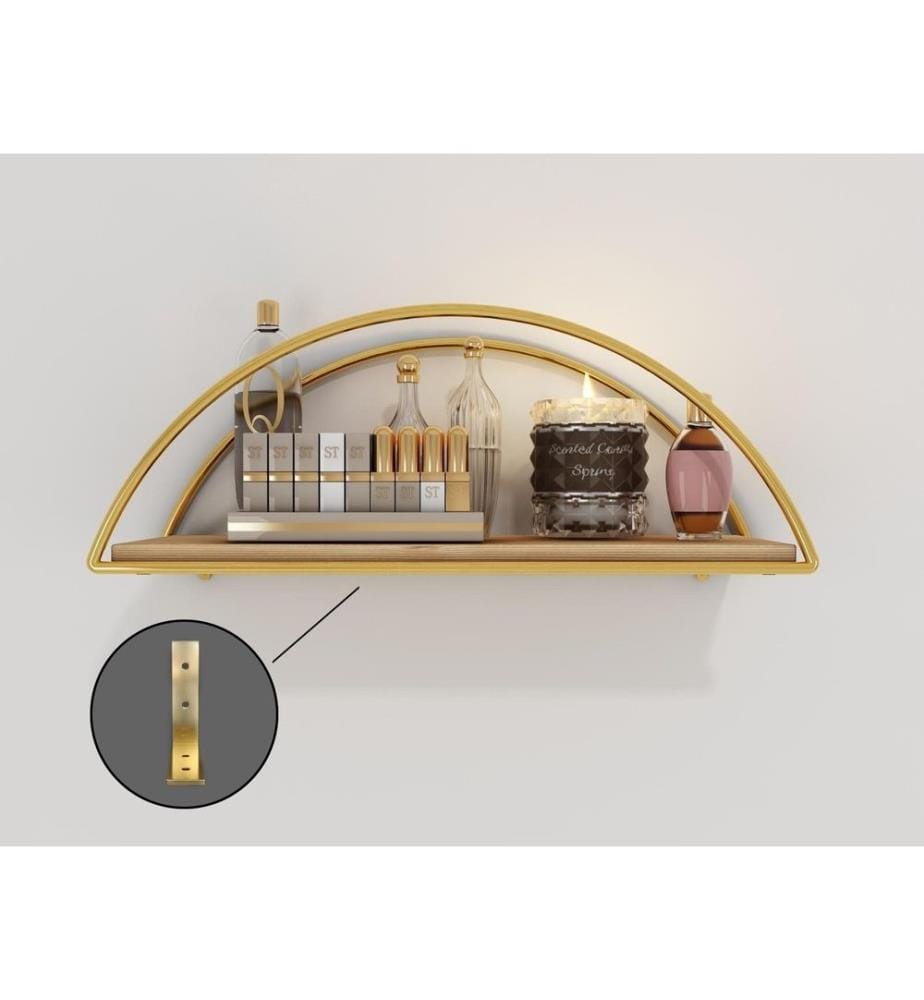 Wandregal – Goldfarben und braun