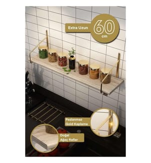 Wandregal – Gold und Braun