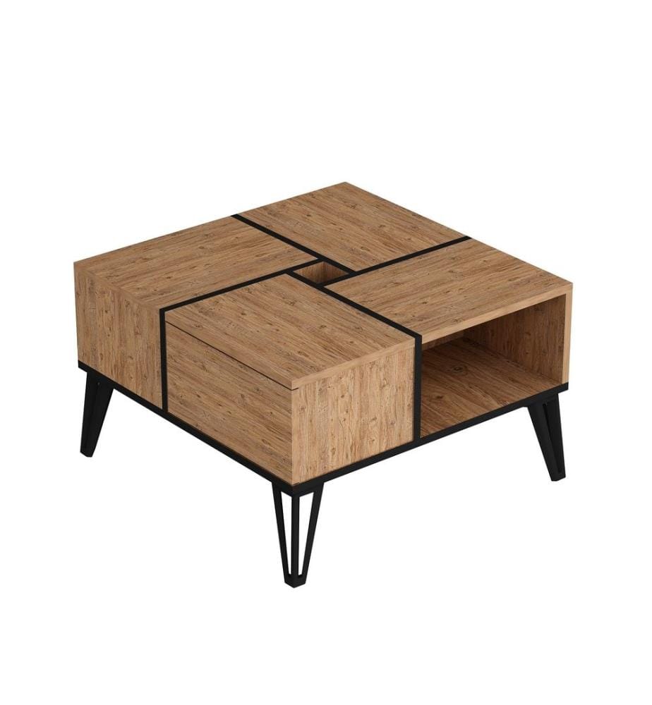 Couchtisch – Atlantische Kiefer und Schwarz