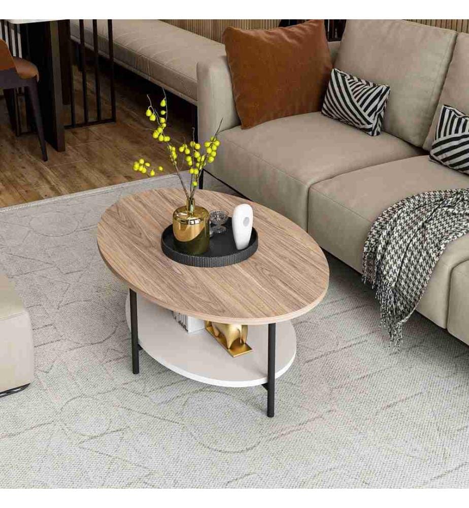 Couchtisch – Eiche und Weiss