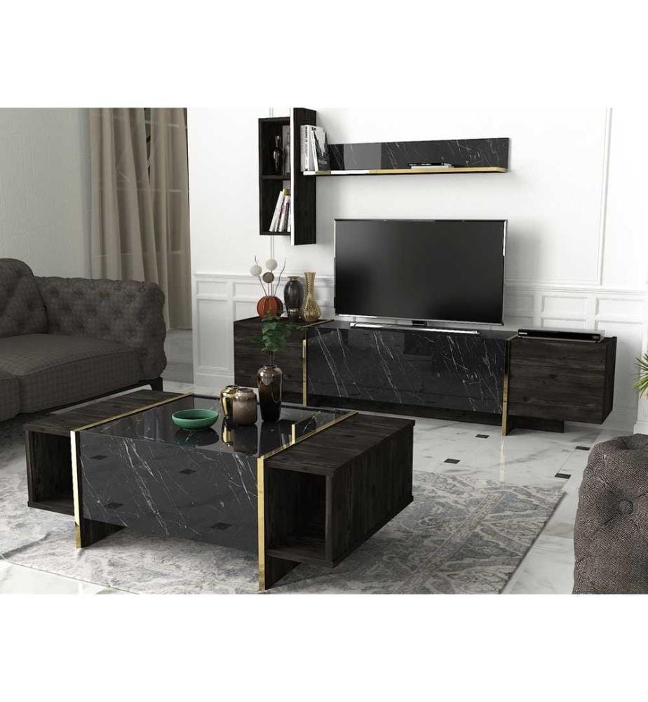 Set da salotto - Nero e oro