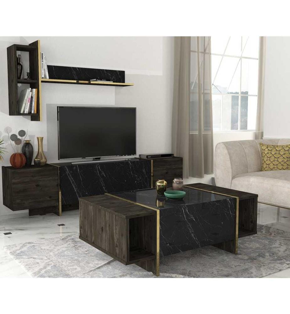 Set da salotto - Nero e oro