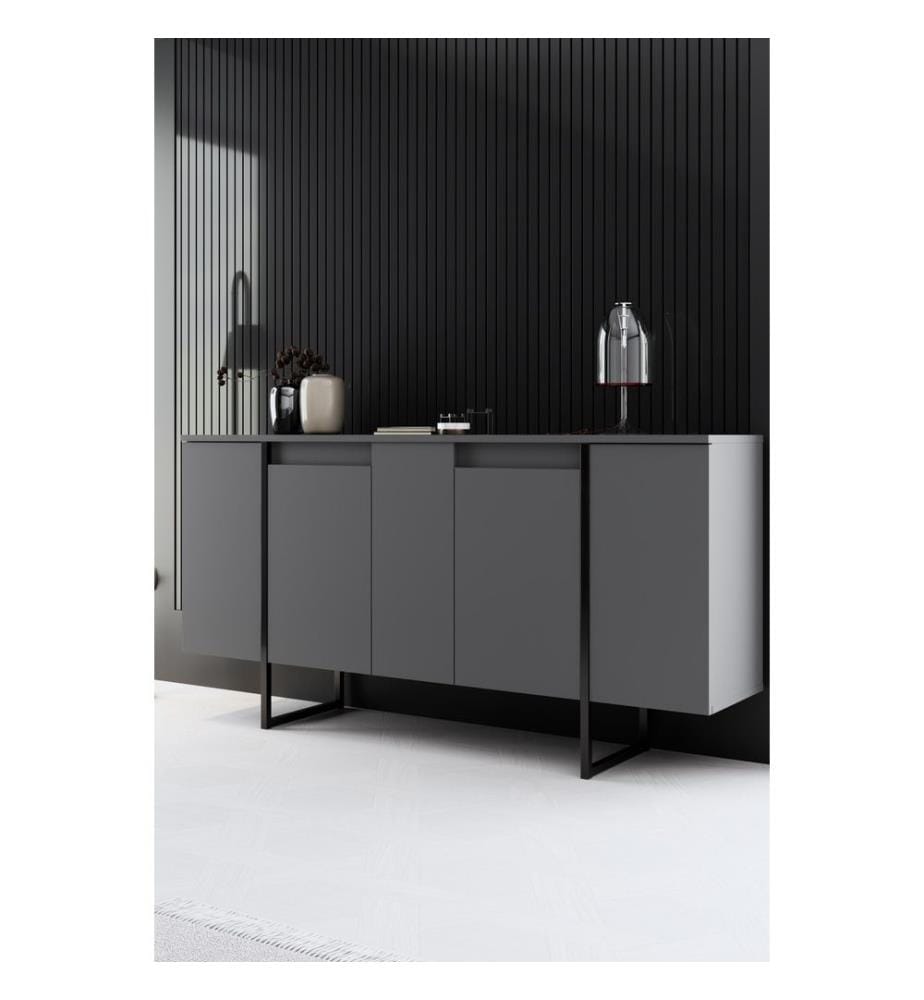 Set da salotto - Noce e nero