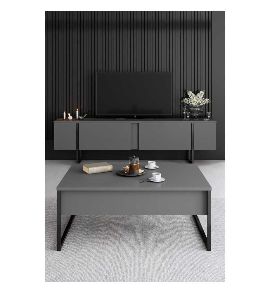 Set da salotto - Noce e nero