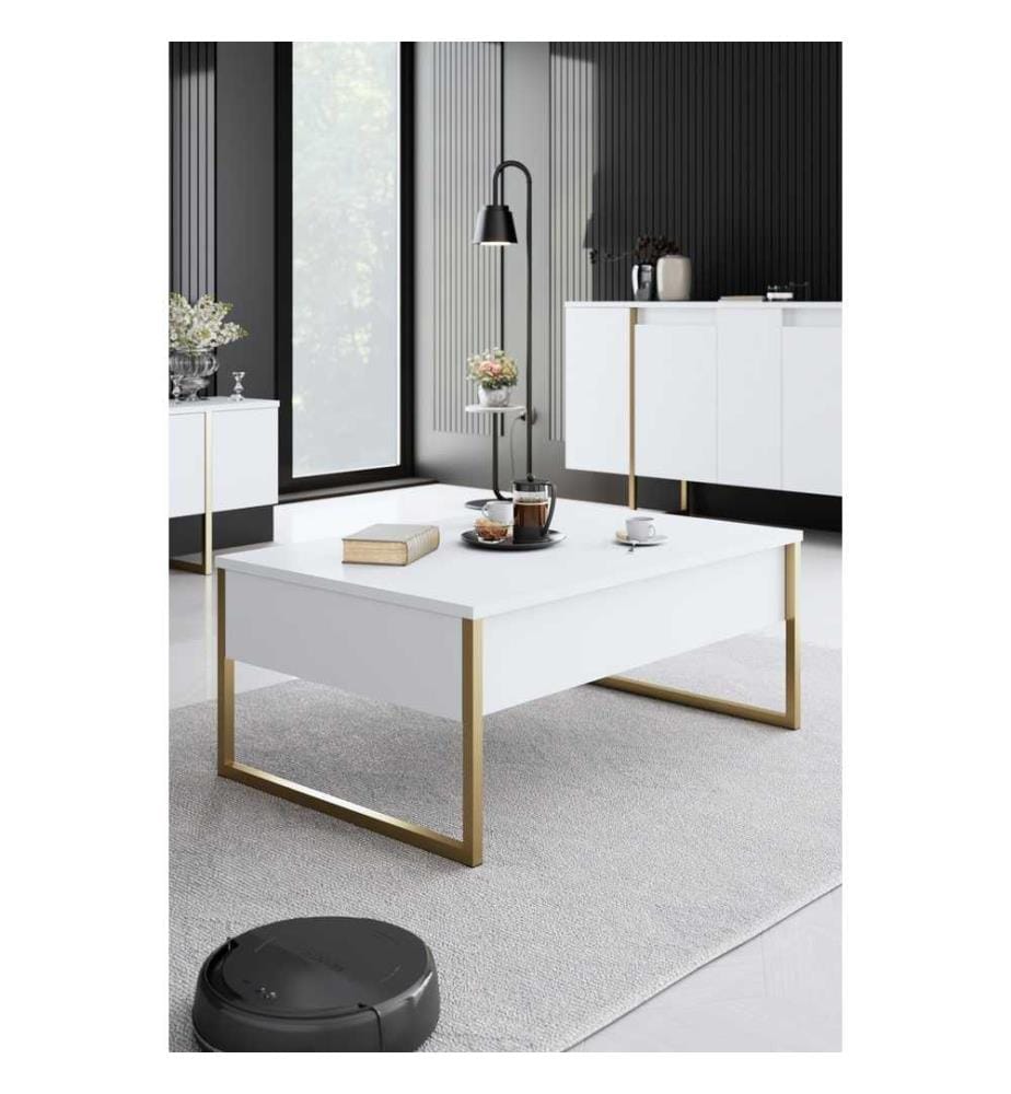 Wohnzimmergarnitur – Weiss und Gold