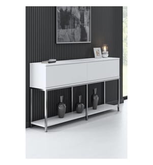 Konsole – Weiss und Silber