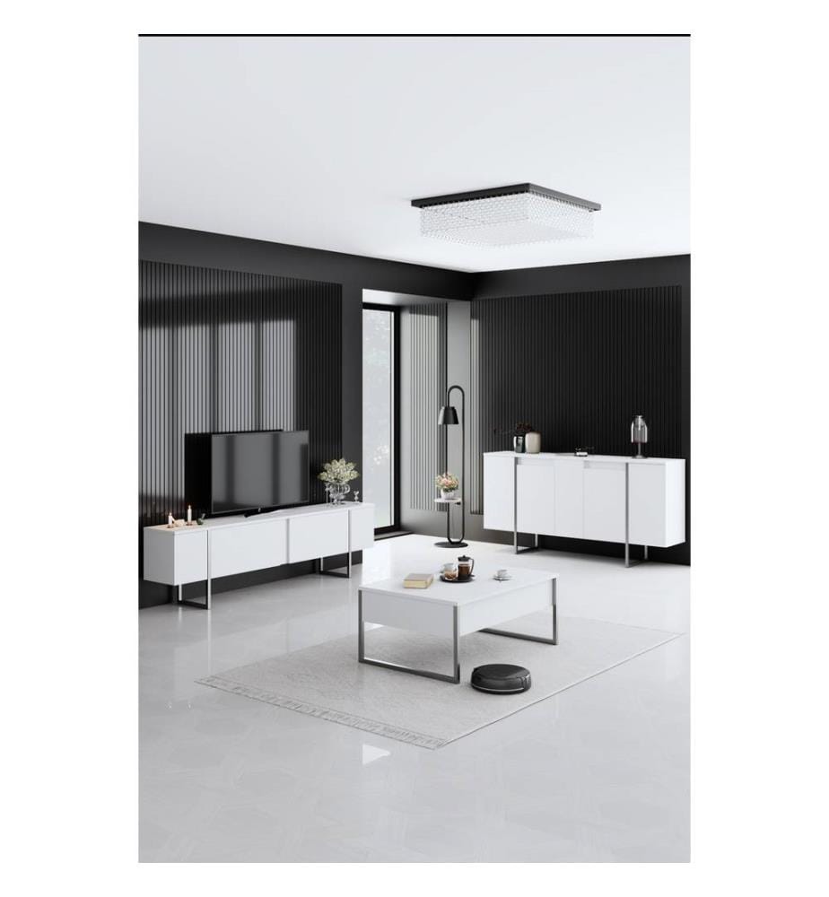 Luxus-Konsole – Weiss und Silber