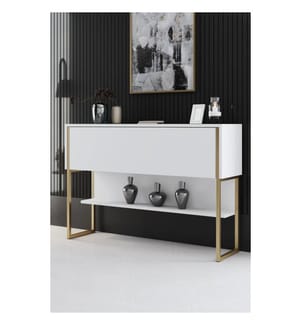 Commode Luxe - Blanc et or