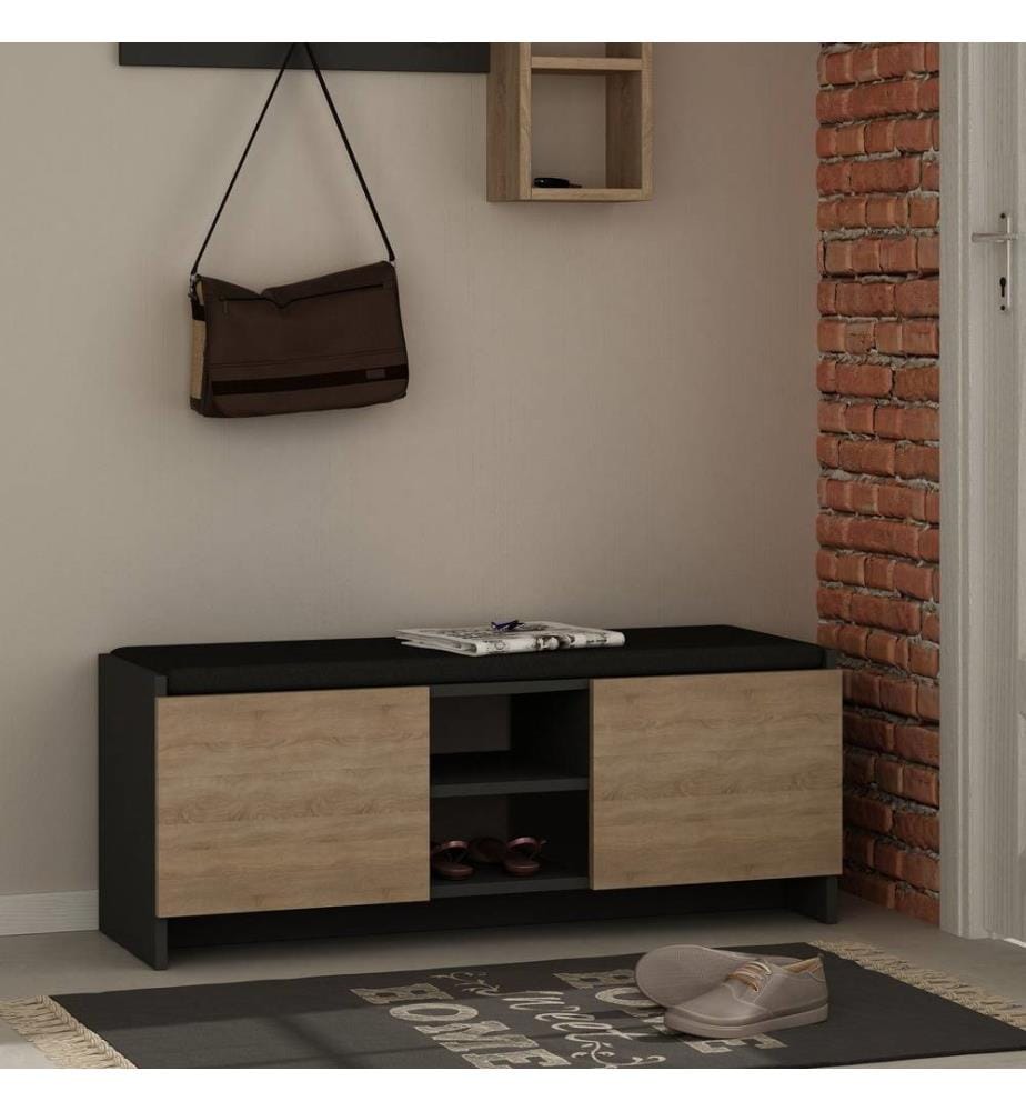 Schuhschrank – Eiche und Anthrazit