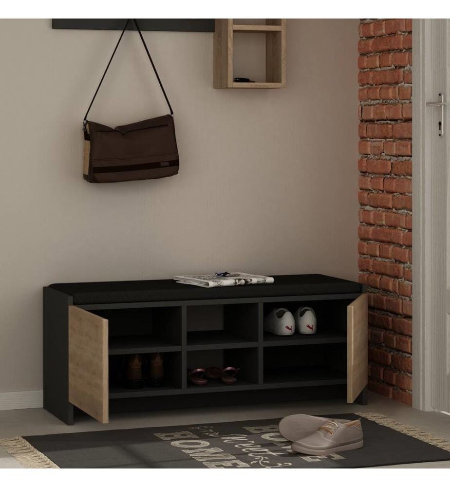 Schuhschrank – Eiche und Anthrazit