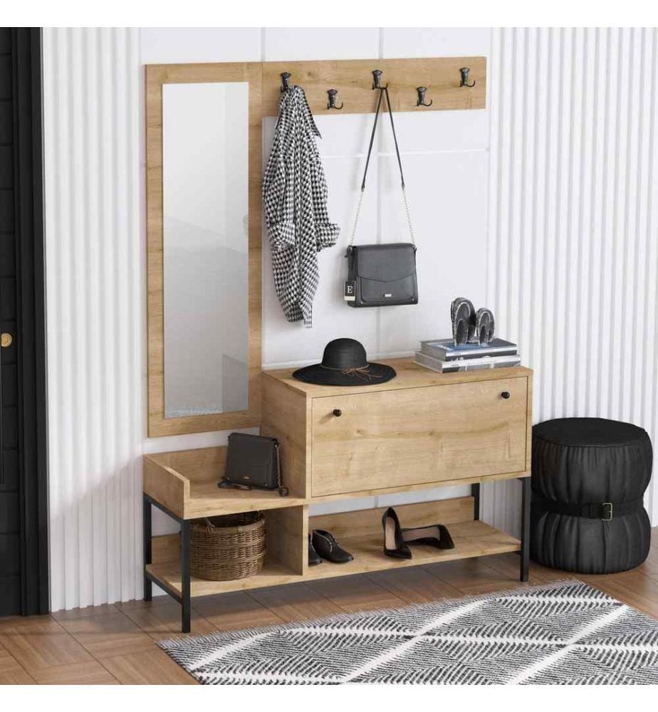 Schuhschrank – Saphir-Eiche