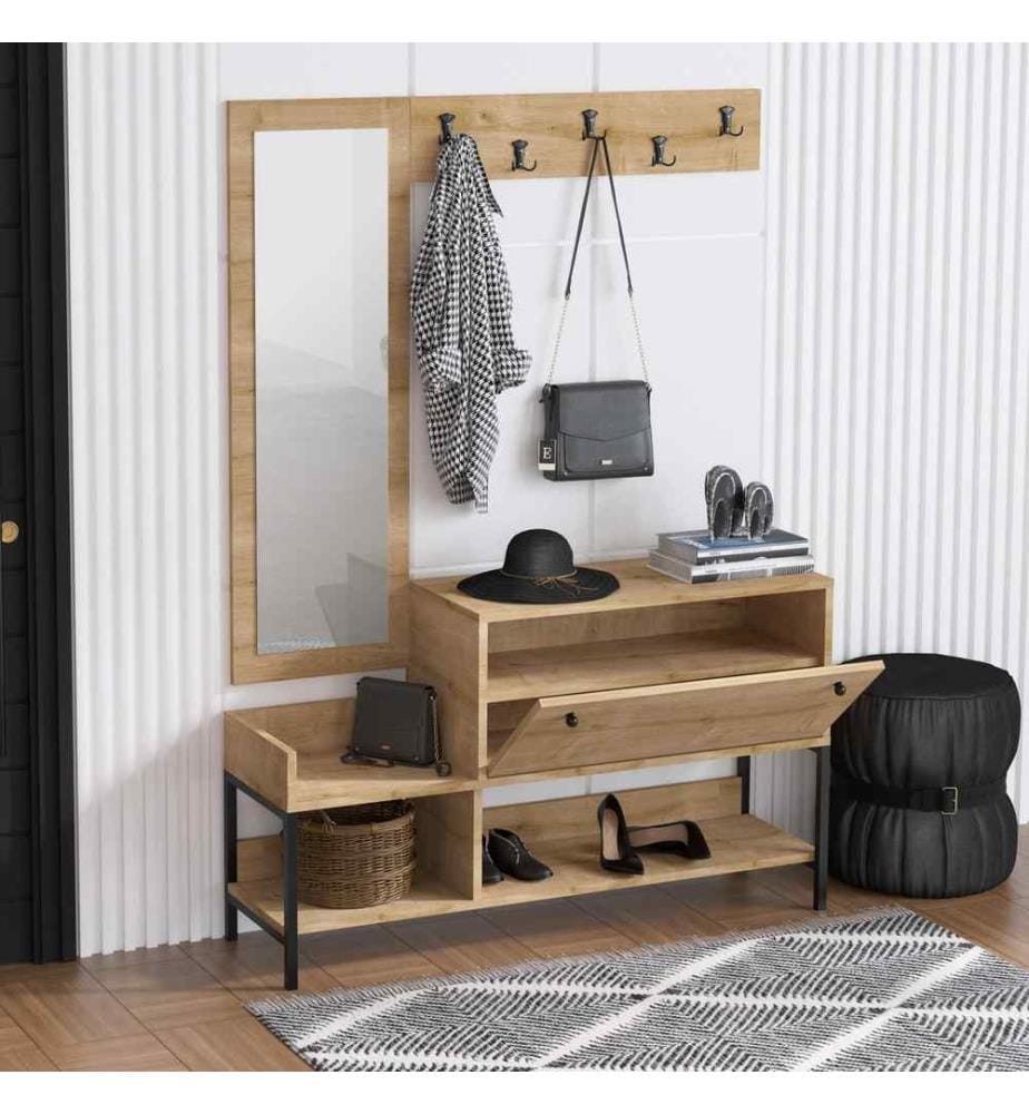 Schuhschrank – Saphir-Eiche