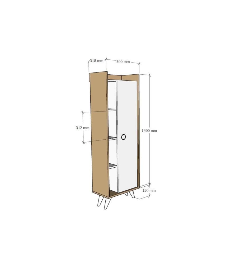 Armadio multifunzionale - Rovere bianco