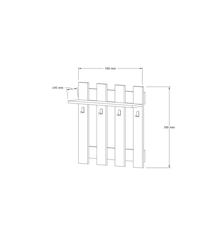 Wandgarderobe – Weiss