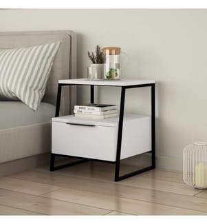 Table de chevet - Blanc