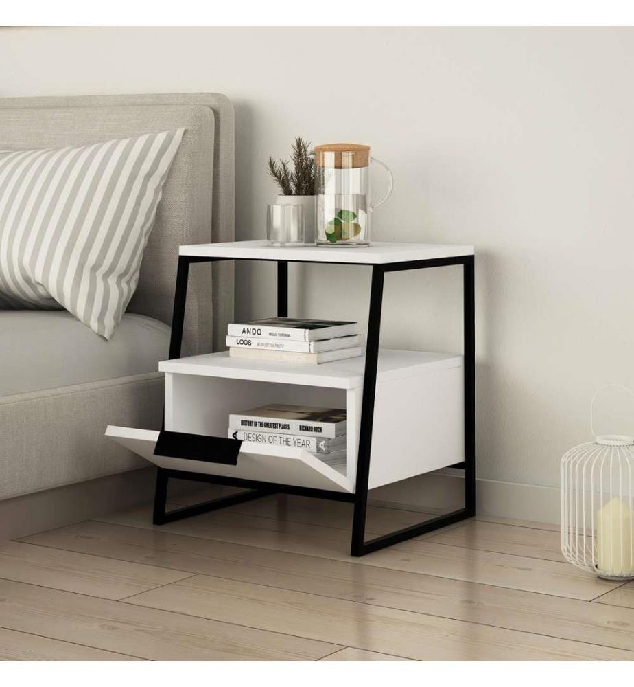 Table de chevet - Blanc