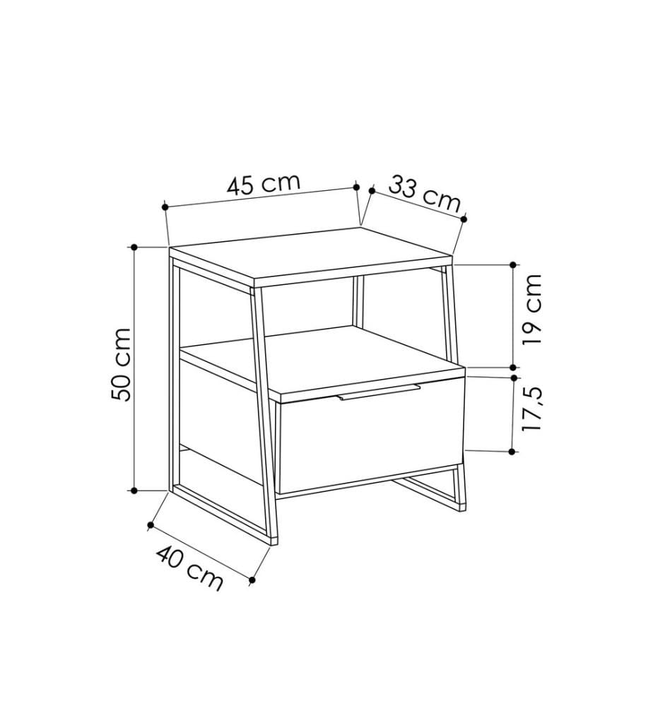 Table de chevet - Blanc