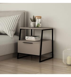 Table de chevet - Mocha clair et noir