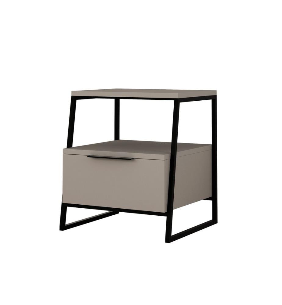 Table de chevet - Mocha clair et noir