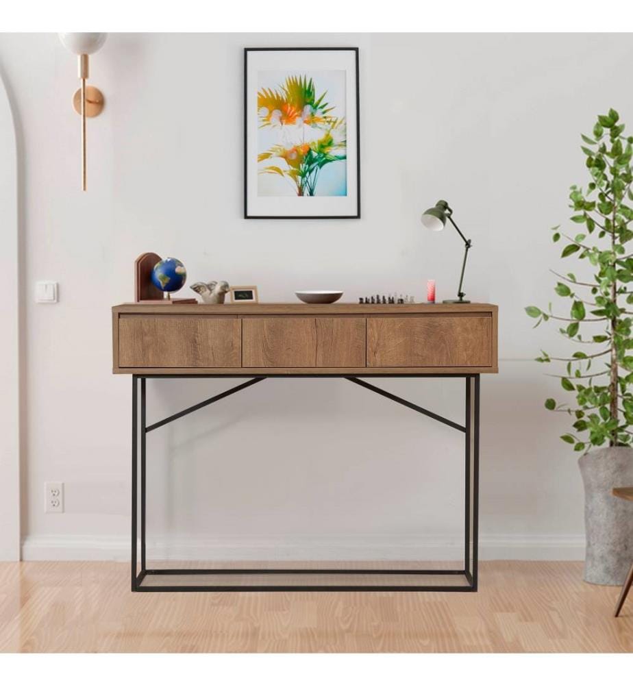 Sideboard – Nussbaum und Schwarz