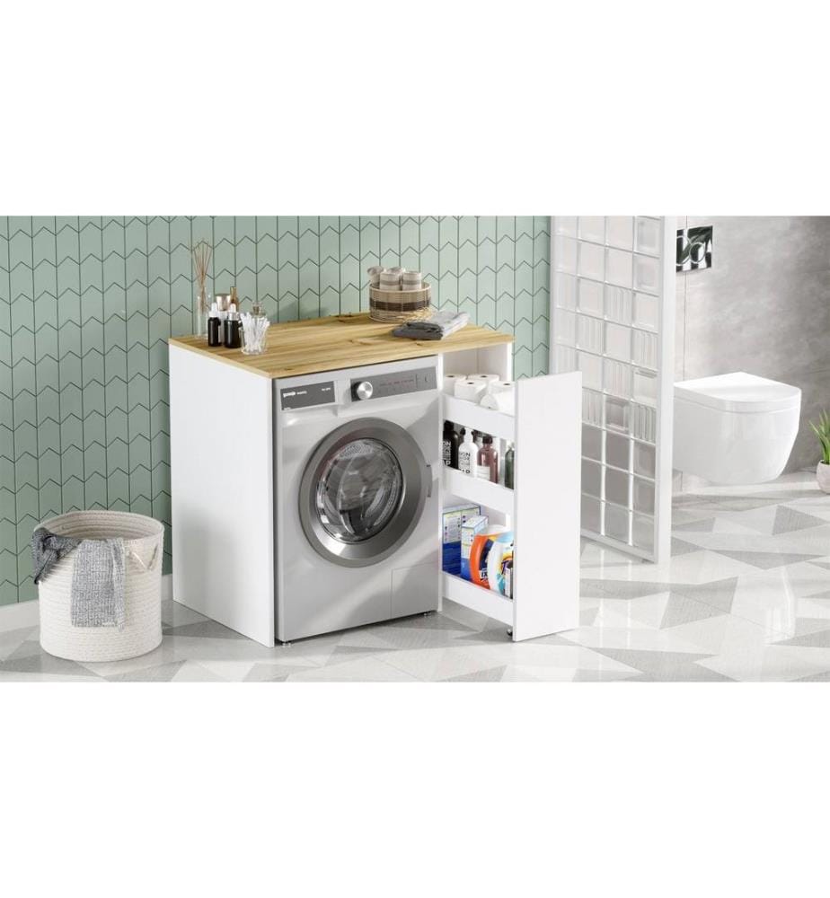 Badezimmerschrank – Nussbaum und Weiss