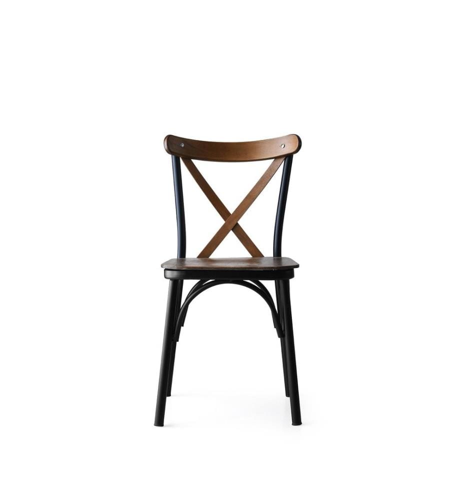 Lot de 4 chaises - Noyer