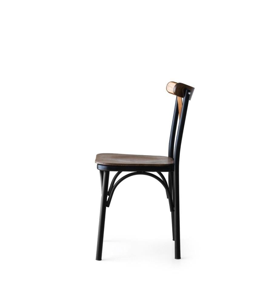Lot de 4 chaises - Noyer
