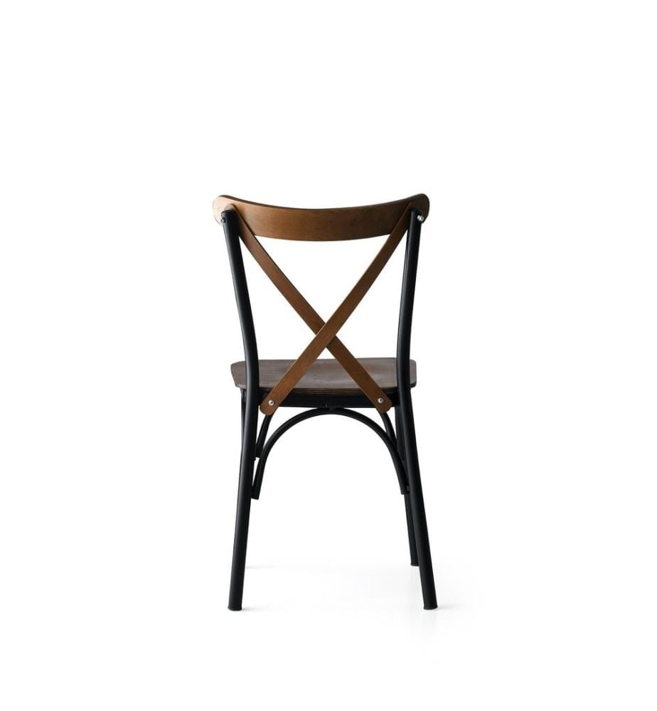 Lot de 4 chaises - Noyer