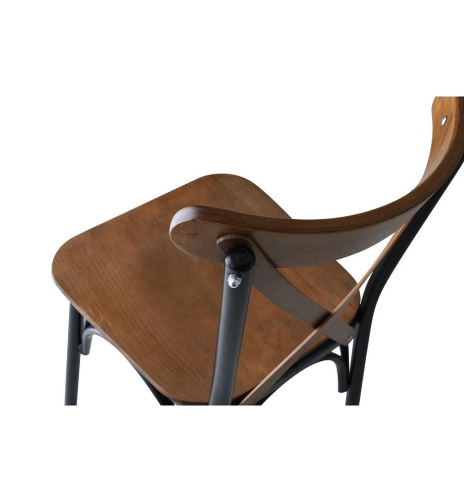 Lot de 4 chaises - Noyer