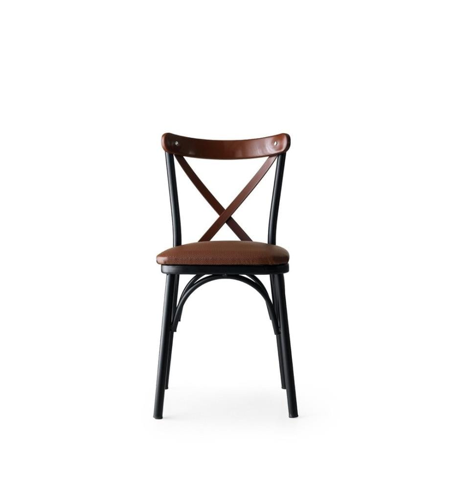 Lot de 4 chaises - Marron