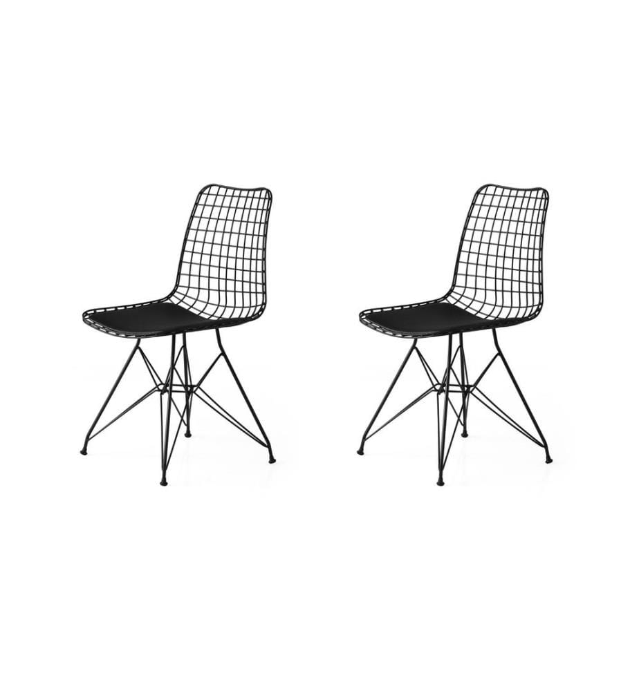 Lot de 2 chaises - Noir