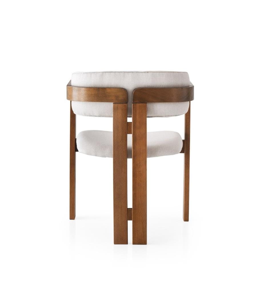Chaise - Noyer et crème