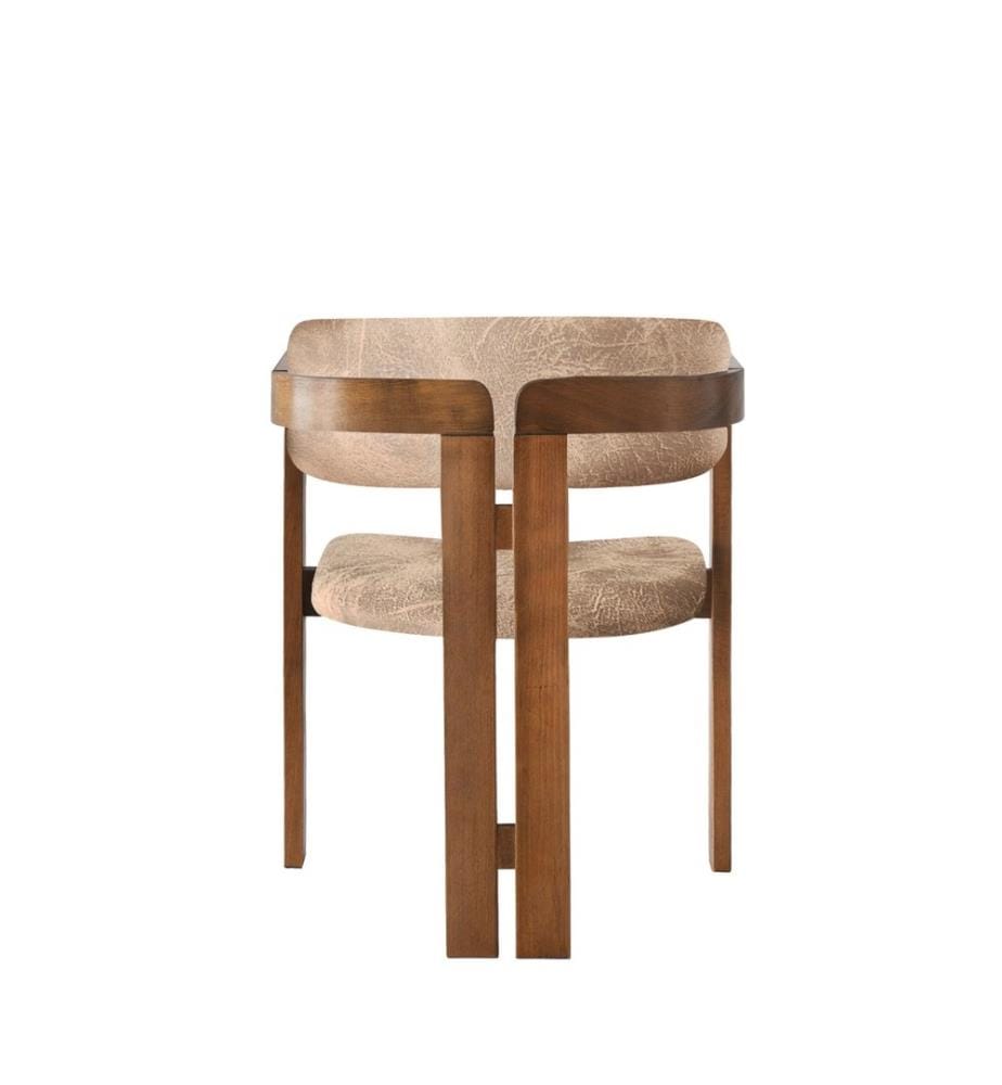 Chaise - Noyer et beige