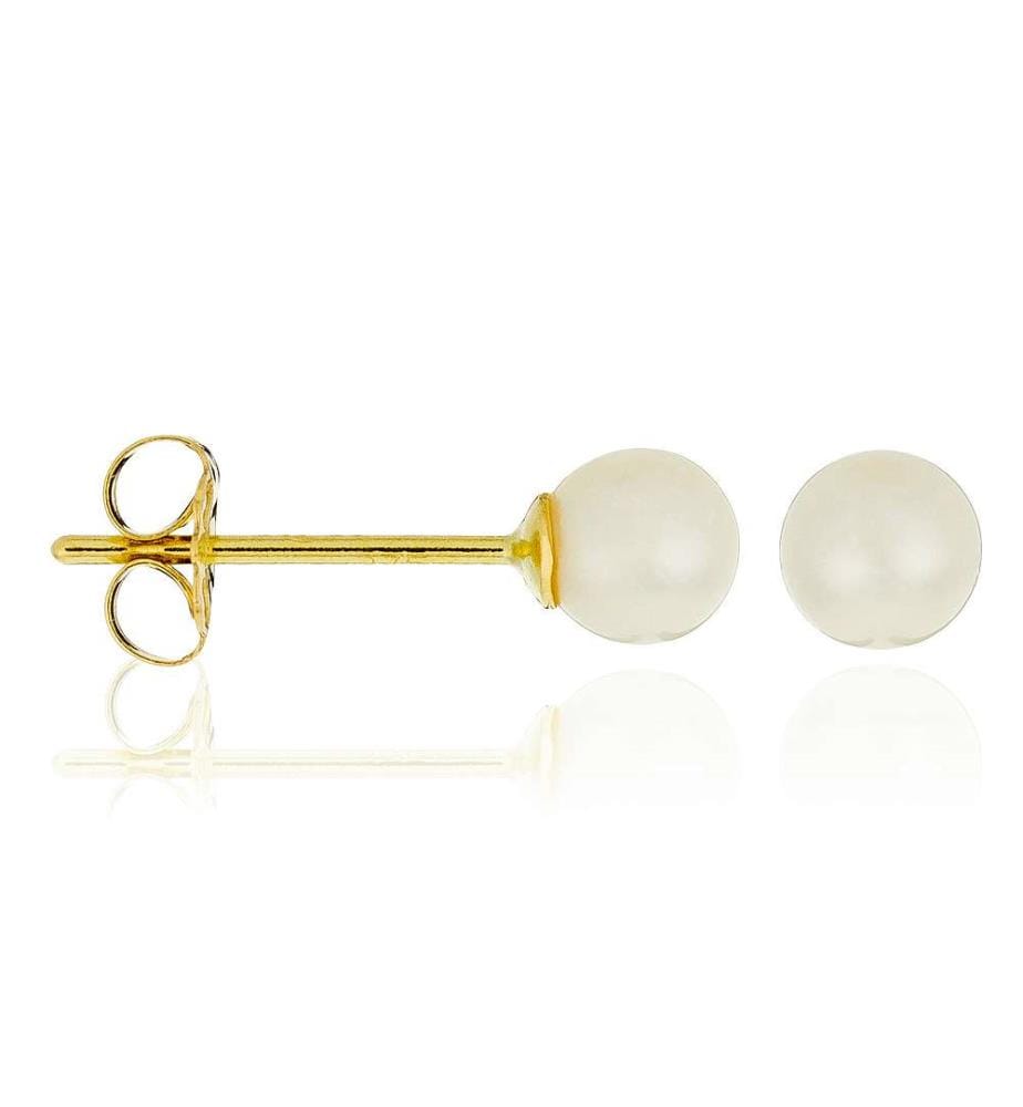 Ohrringe „My Pearl“ – Gelbgold und weisse Perlen