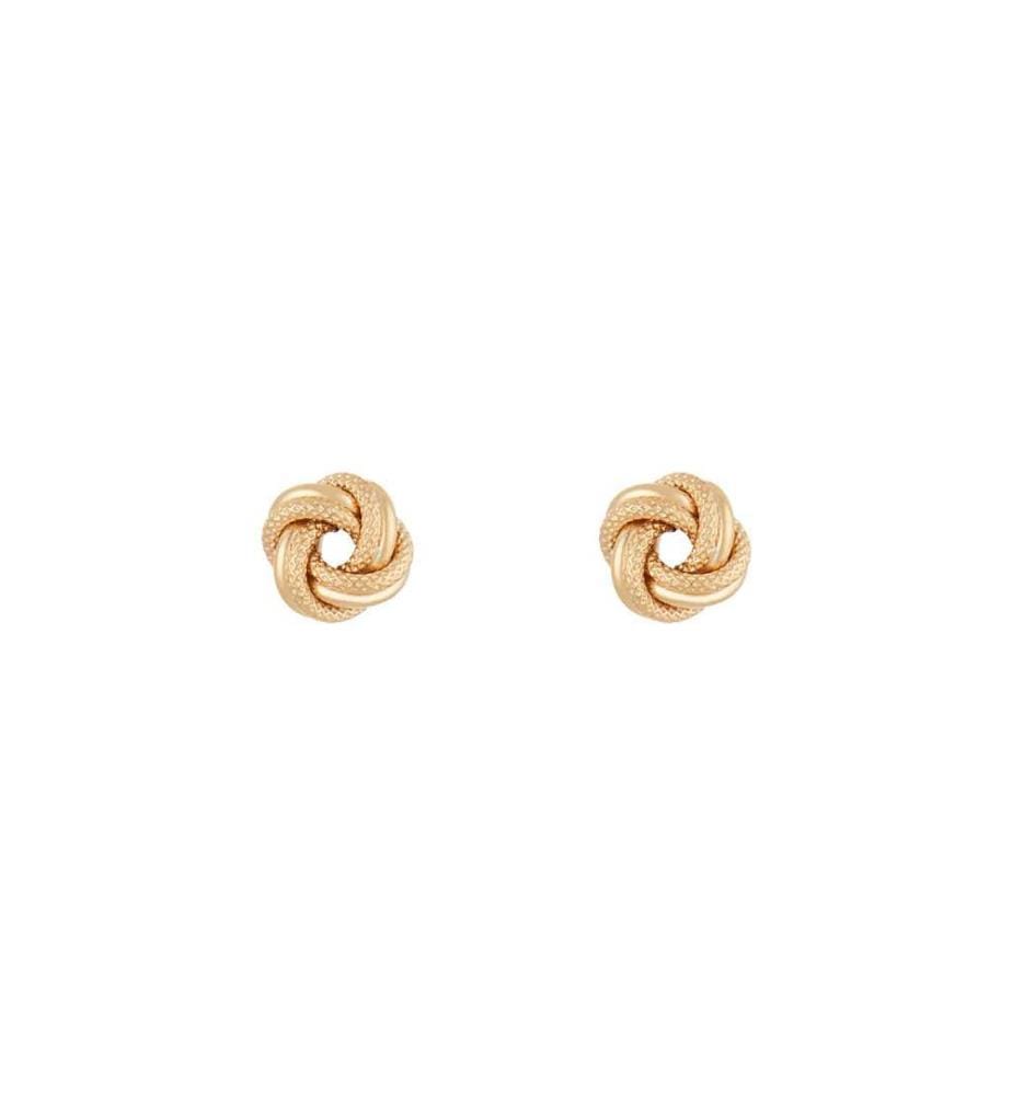 Orelle-Locken Noeud Torsadé 8mm - Gelbgold 375/1000