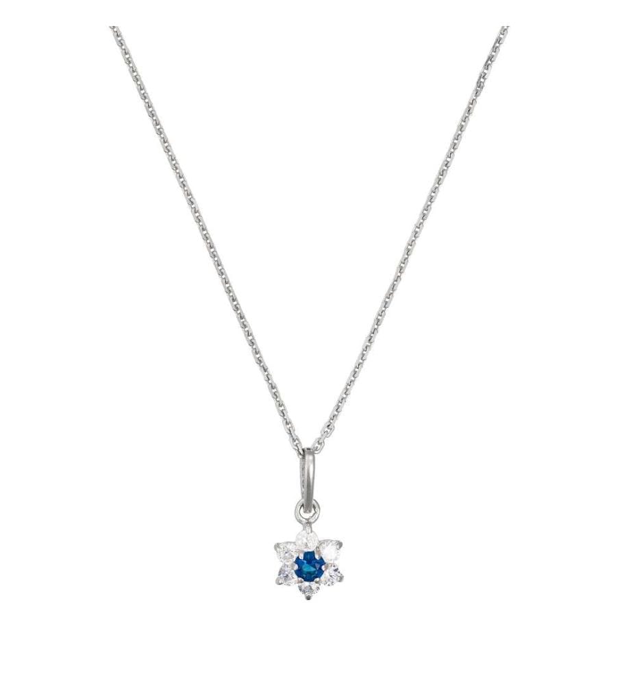 Ciondolo Le Messager Bleu - Oro Bianco e Zirconio Blu 375/1000