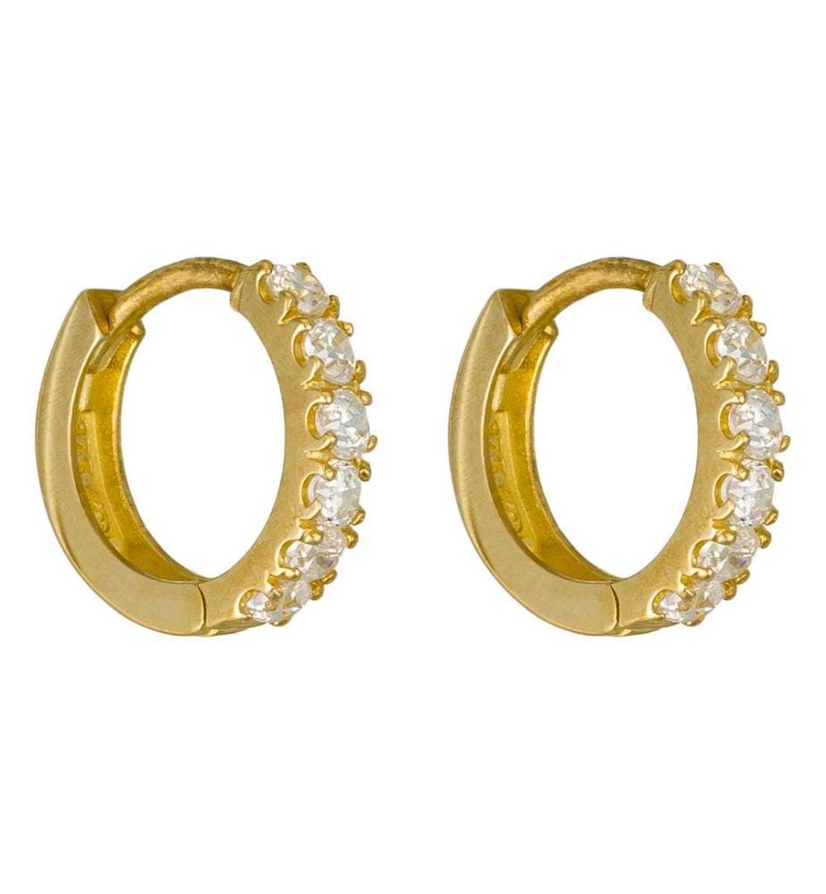 Ohrringe „Quality“ – Gelbgold und Zirkonium