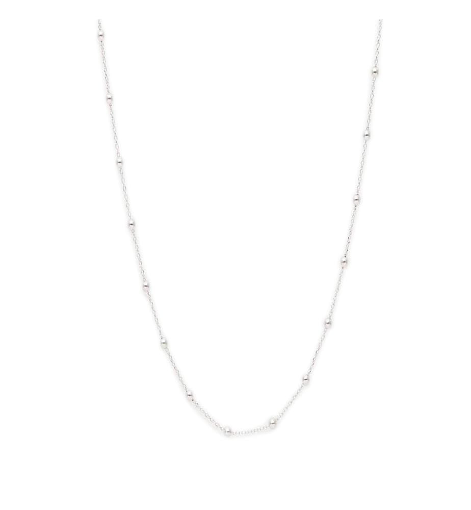 Catena e Palline 43cm - Oro Bianco 375/1000