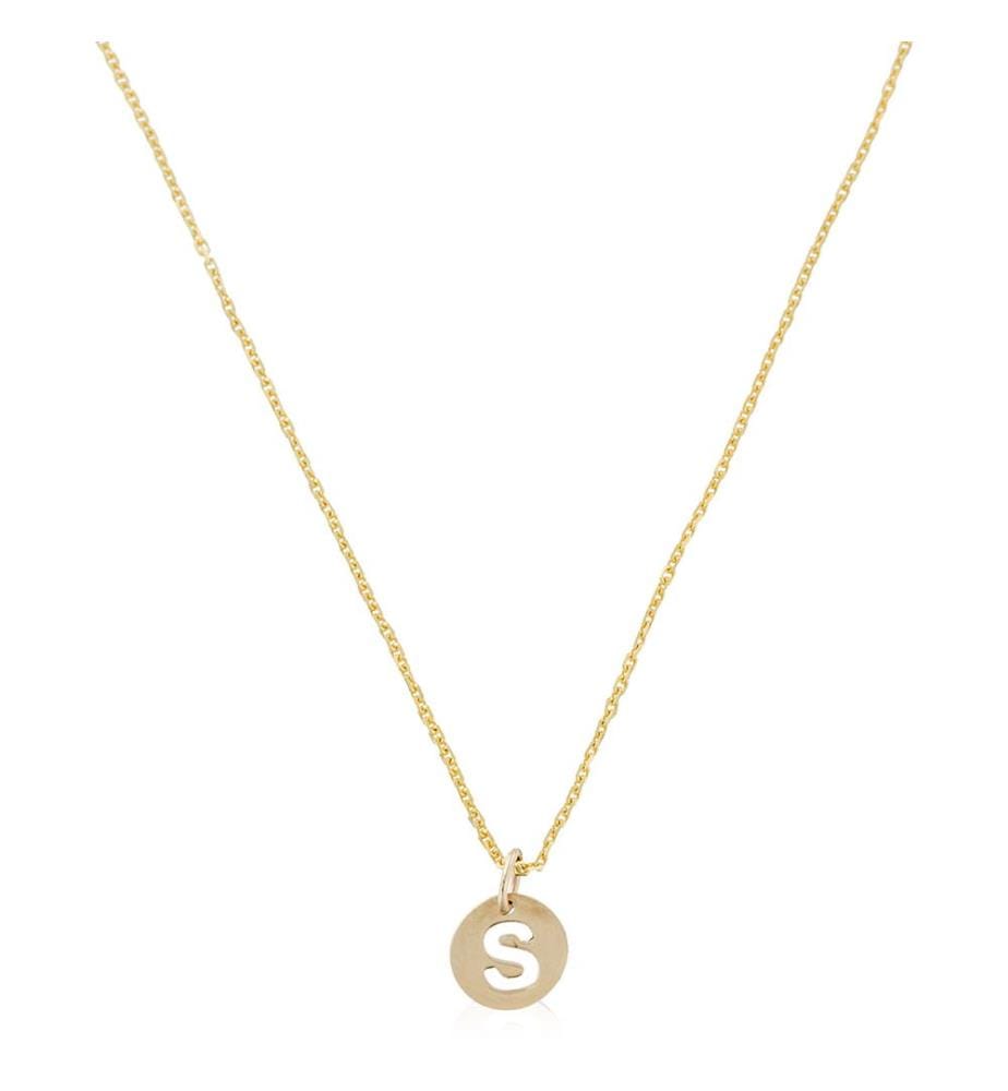 Pendentif Lettre S Dorée - Or Jaune 375/1000