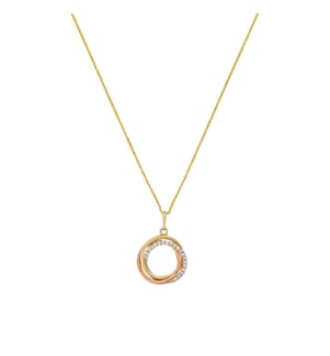 Pendente Cercle Trio 375/1000 - Oro tricolore